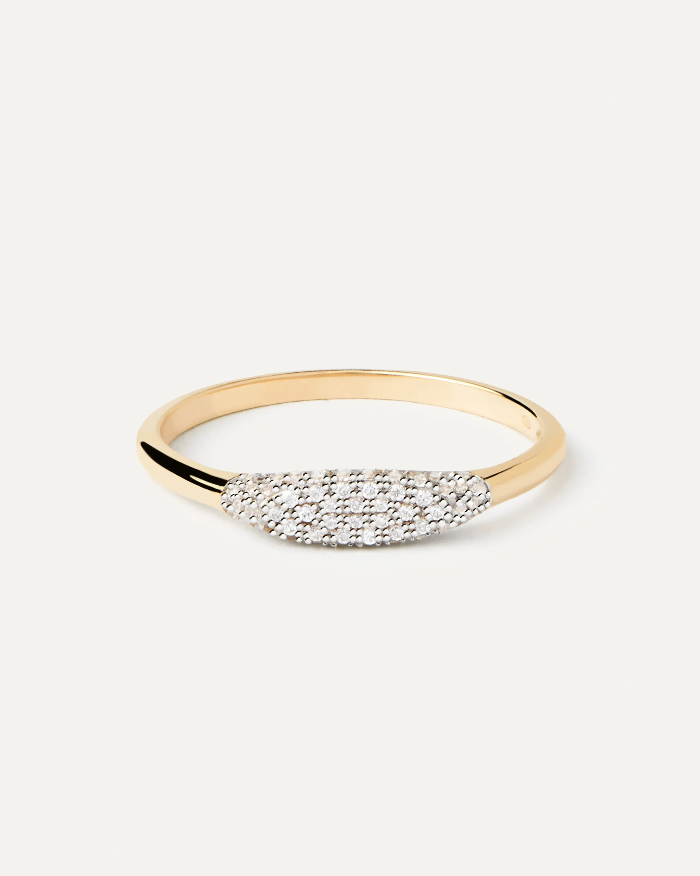 Diamonds and Gold Alice Stamp Ring