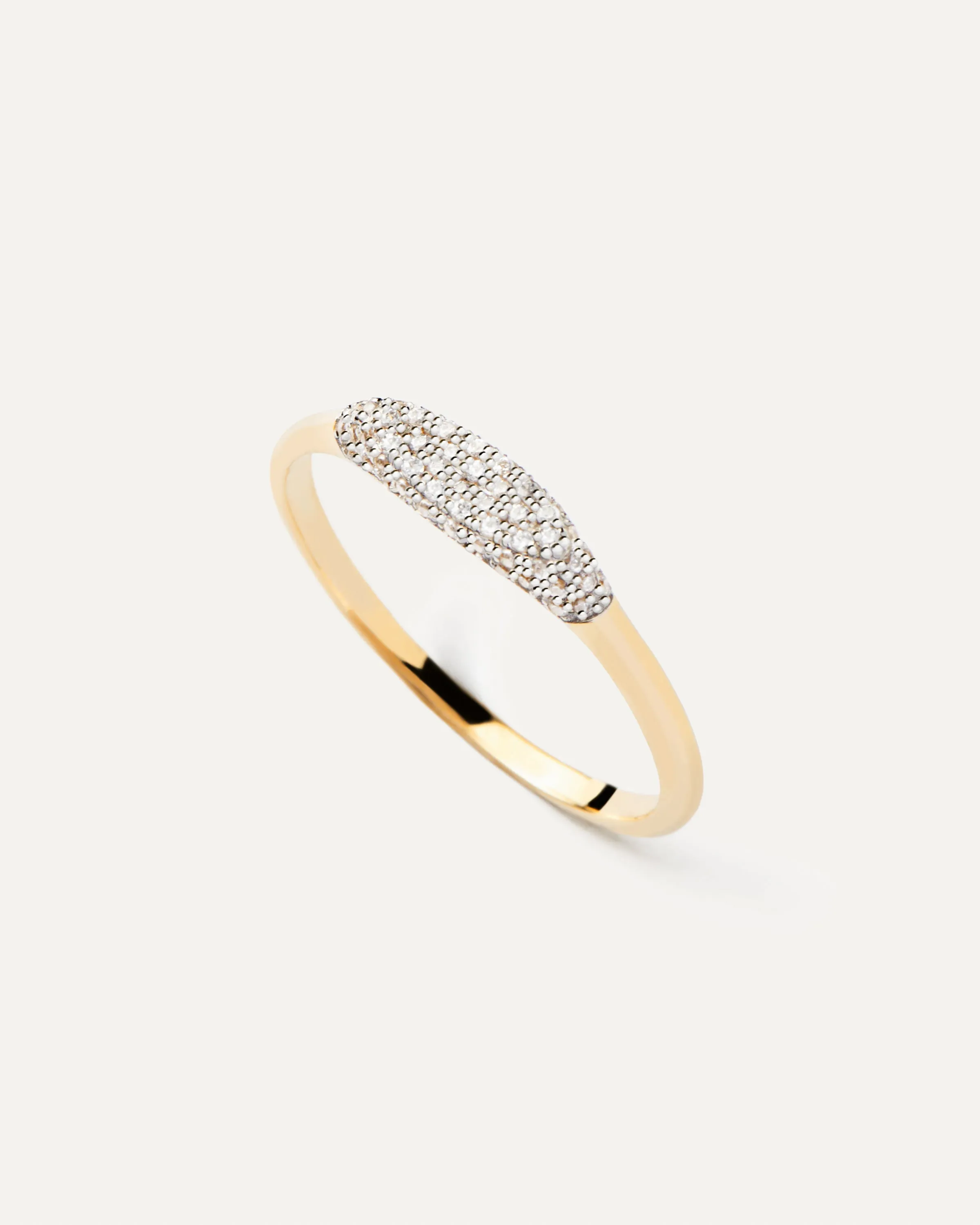 Diamonds and Gold Alice Stamp Ring