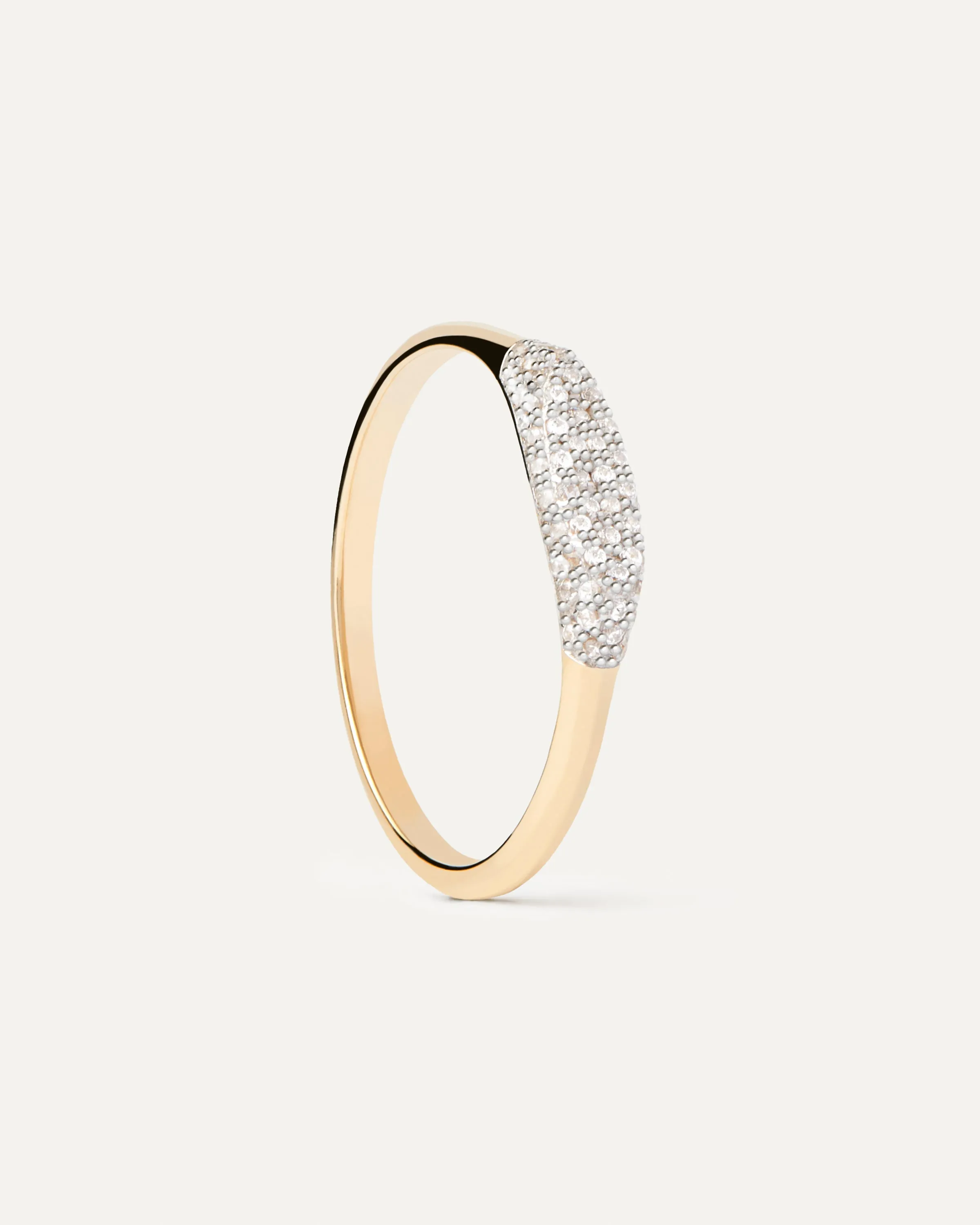 Diamonds and Gold Alice Stamp Ring