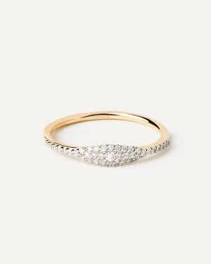 Diamonds And Gold Estella Stamp Ring