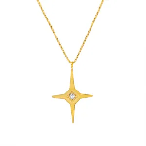 Elegant 18K Gold Plated Zircon Pendant Necklace for Women