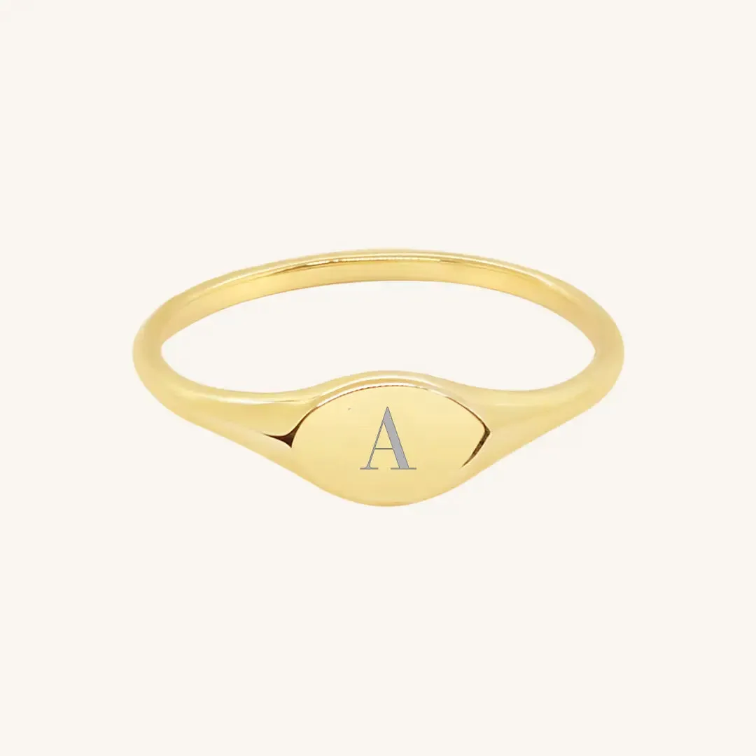 Etch Letter Ring