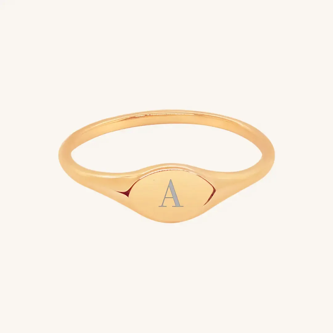 Etch Letter Ring