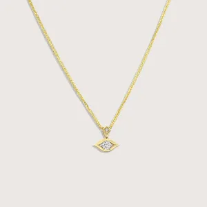 Evil Eye Gold Necklace Diamonds