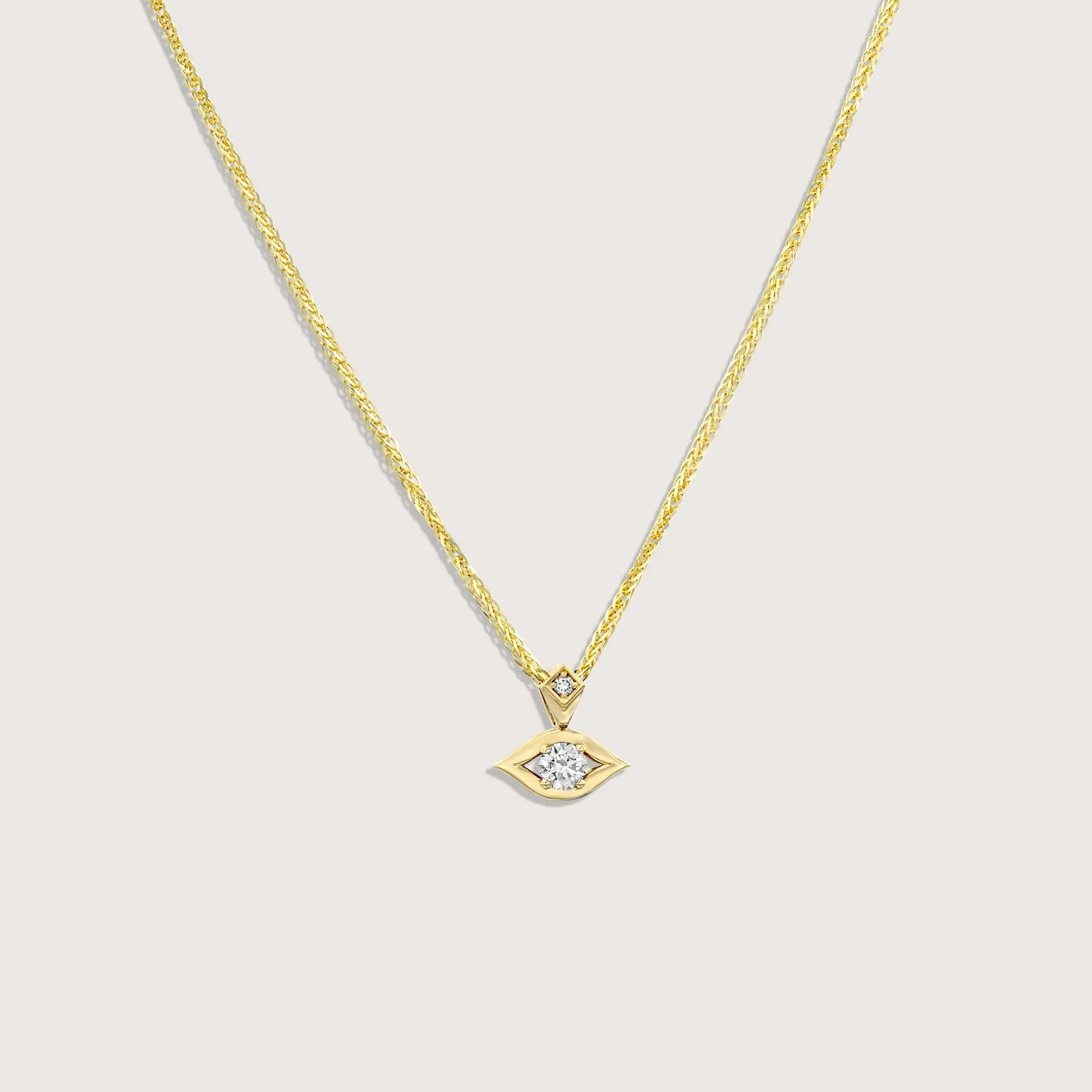 Evil Eye Gold Necklace Diamonds