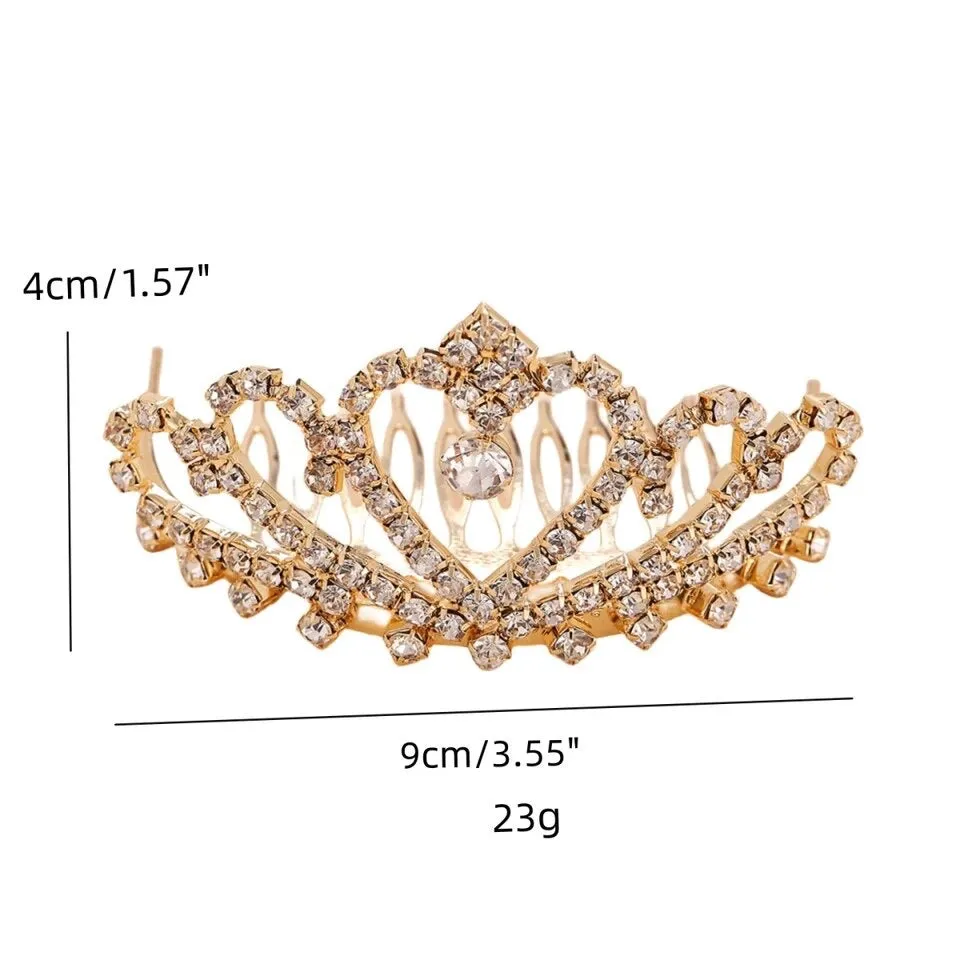 F- Crown Crystal Hair Comb