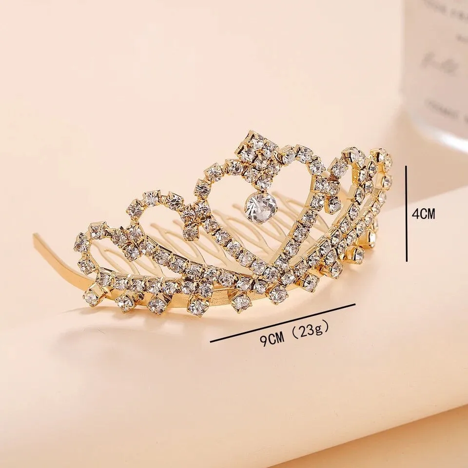 F- Crown Crystal Hair Comb