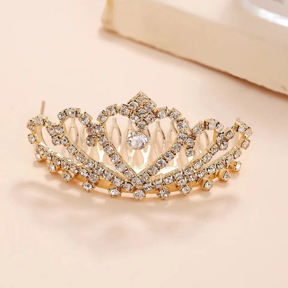 F- Crown Crystal Hair Comb