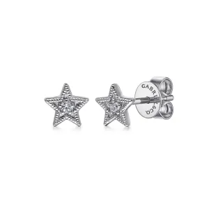 Gabriel & Co. Star Shaped Diamond Stud Earrings