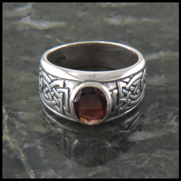 Galoglach Ring with Gemstones in Silver