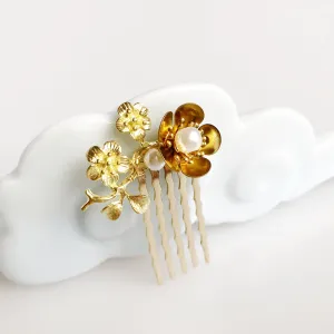 Gold Plum Blossom Hair Comb