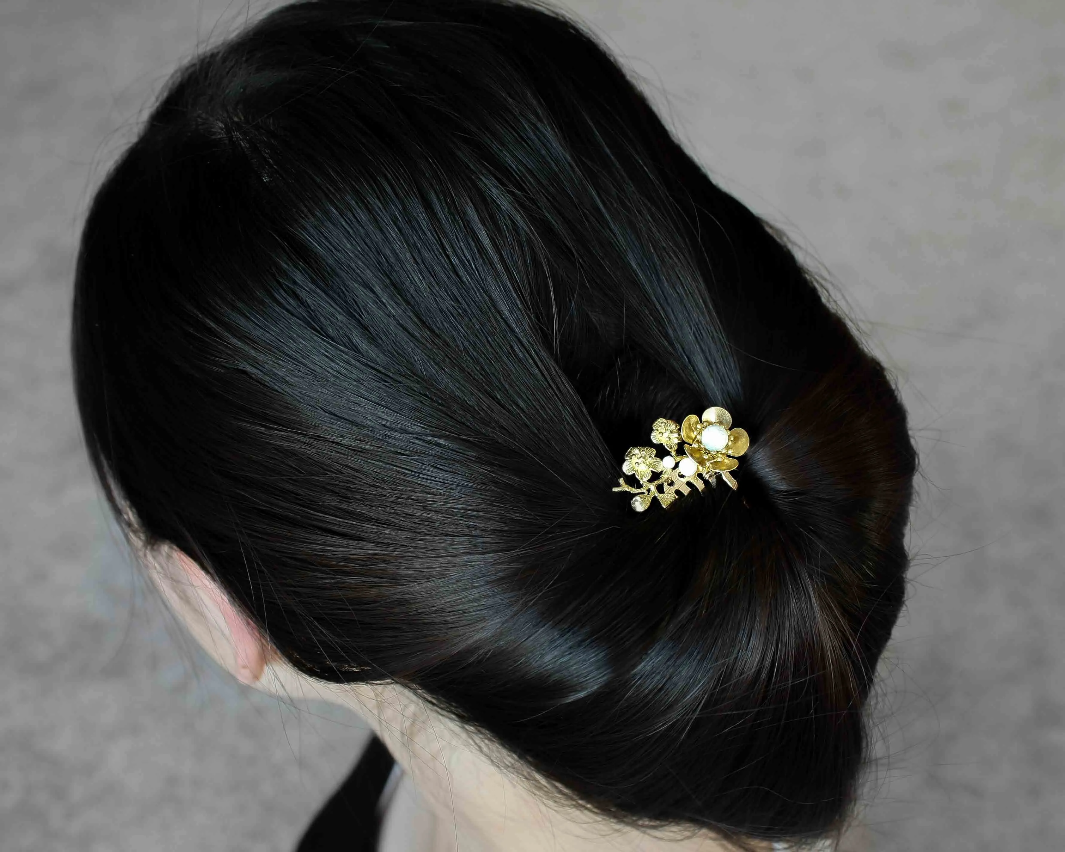 Gold Plum Blossom Hair Comb