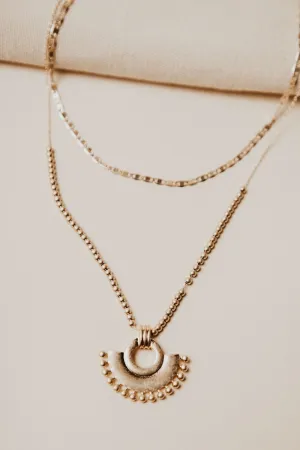 Half Circle Pendant Necklace