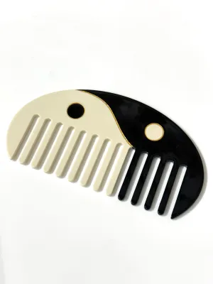 Half Moon Yin Yang Acetate Hair Comb | Eco-Friendly