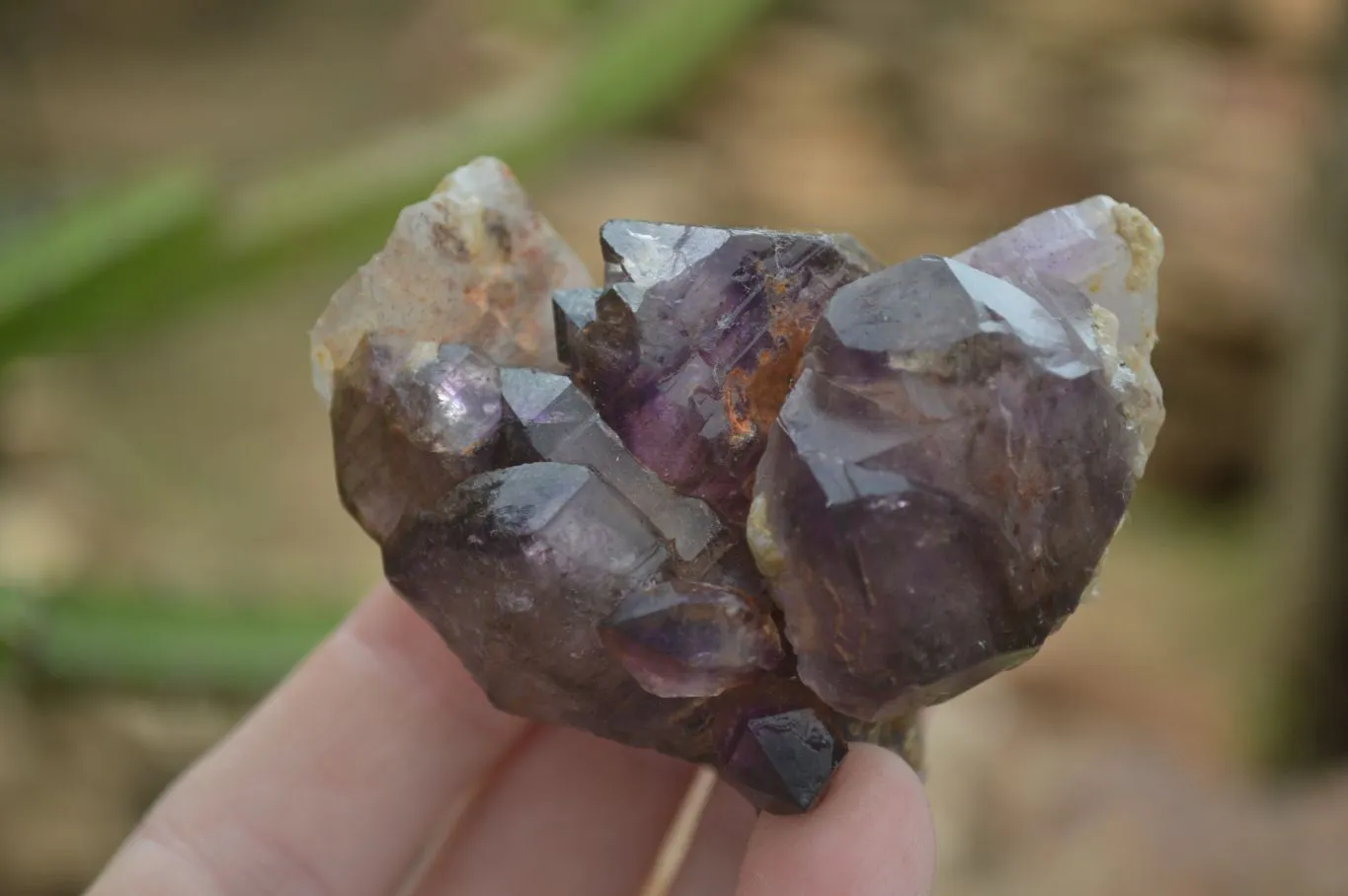 Hand Made Natural Conglomerate Amethyst Clusters x 6 From Chiredzi, Zimbabwe