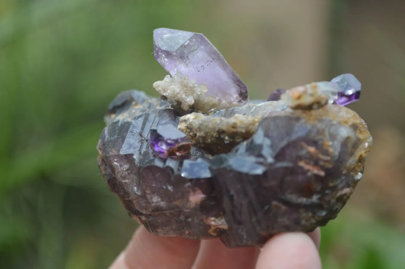 Hand Made Natural Conglomerate Amethyst Clusters x 6 From Chiredzi, Zimbabwe