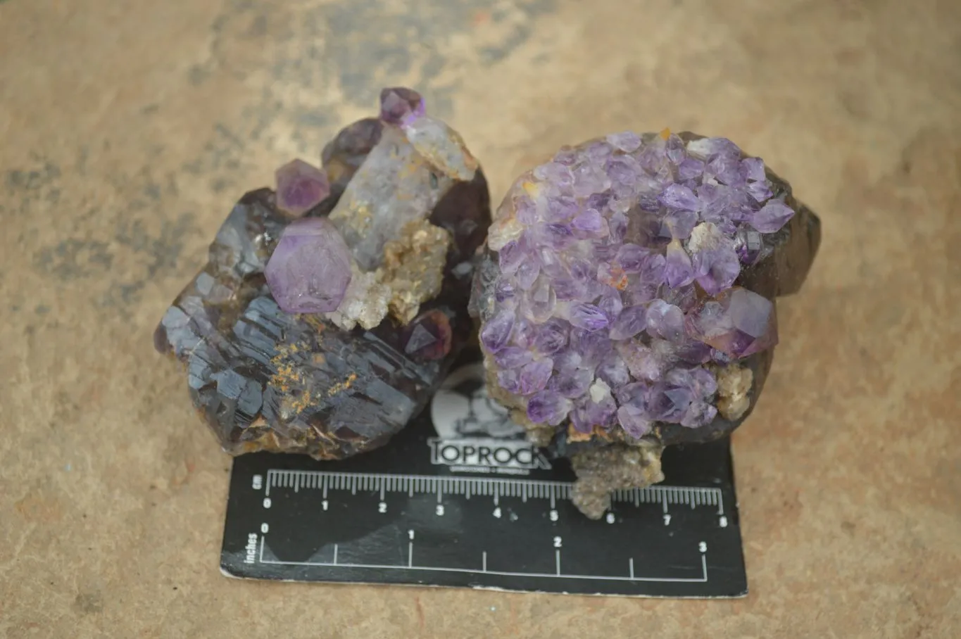 Hand Made Natural Conglomerate Amethyst Clusters x 6 From Chiredzi, Zimbabwe