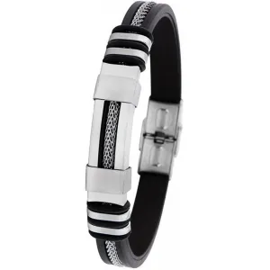 Invicta Men's Bracelet - Elements Black Rubber with Stainless Steel Buckle | 35400