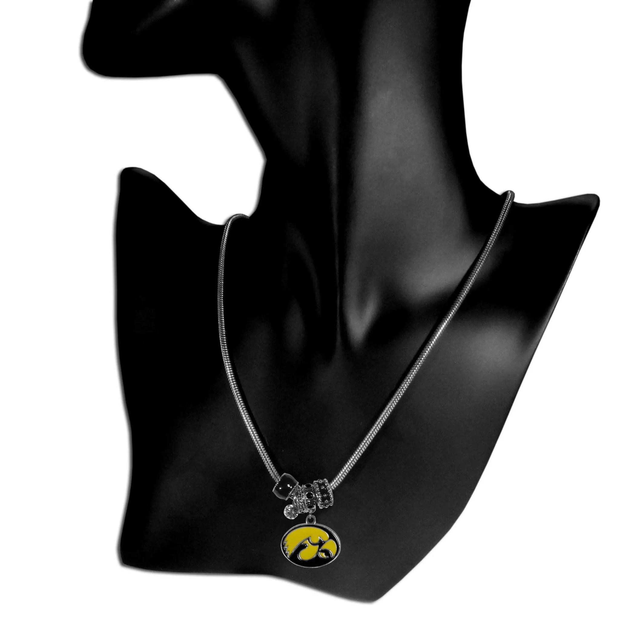 Iowa Hawkeyes Euro Bead Necklace