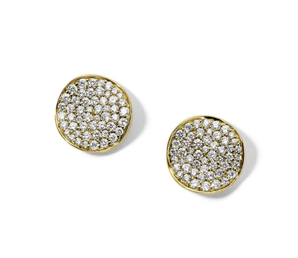 Ippolita 18k Yellow Gold Diamond Stardust Flower Stud Earrings