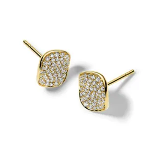 Ippolita 18k Yellow Gold Diamond Stardust Flower Stud Earrings