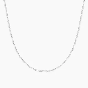 Irregular Silver Nugget Necklace