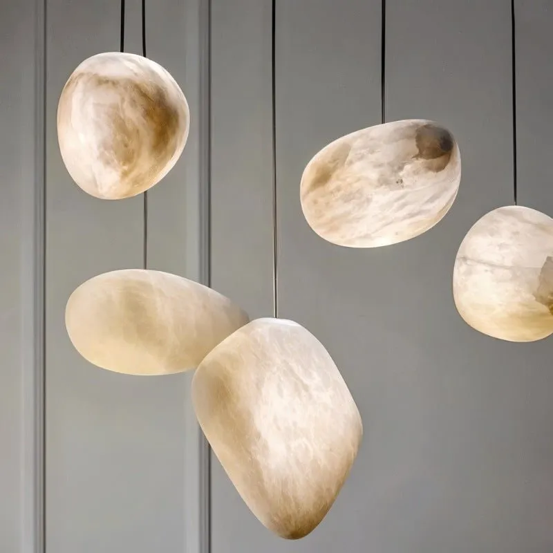 Lapis Alabaster Pendant Light