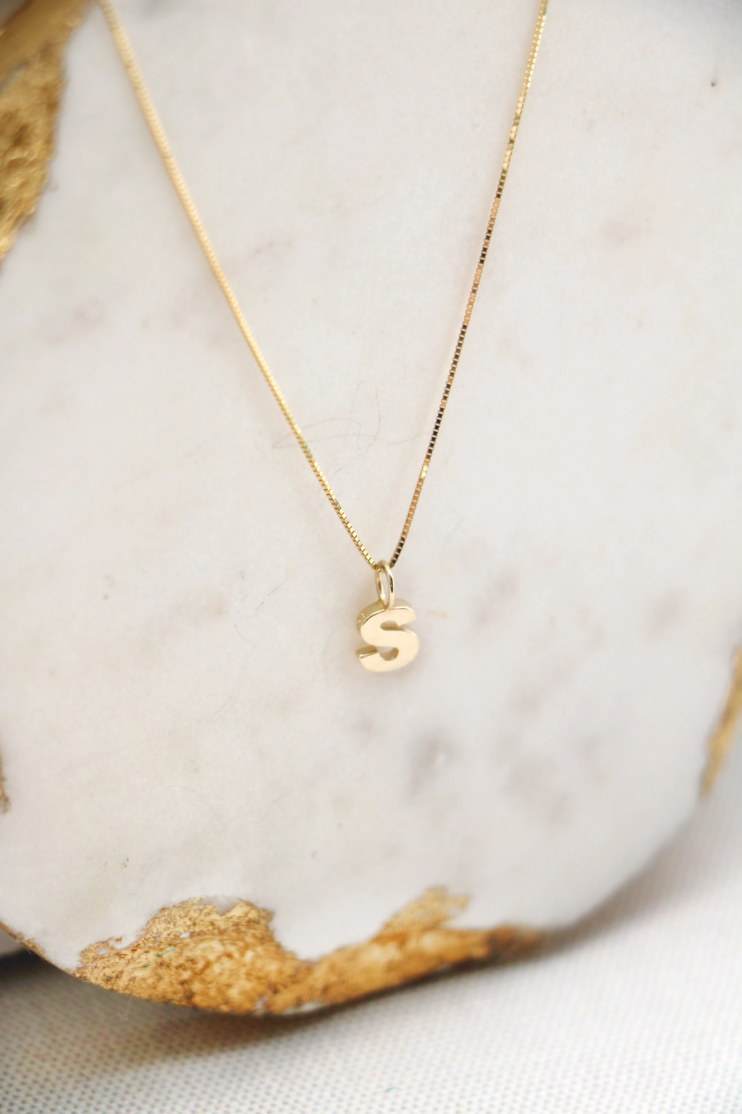 little letters necklace { solid 14K gold }