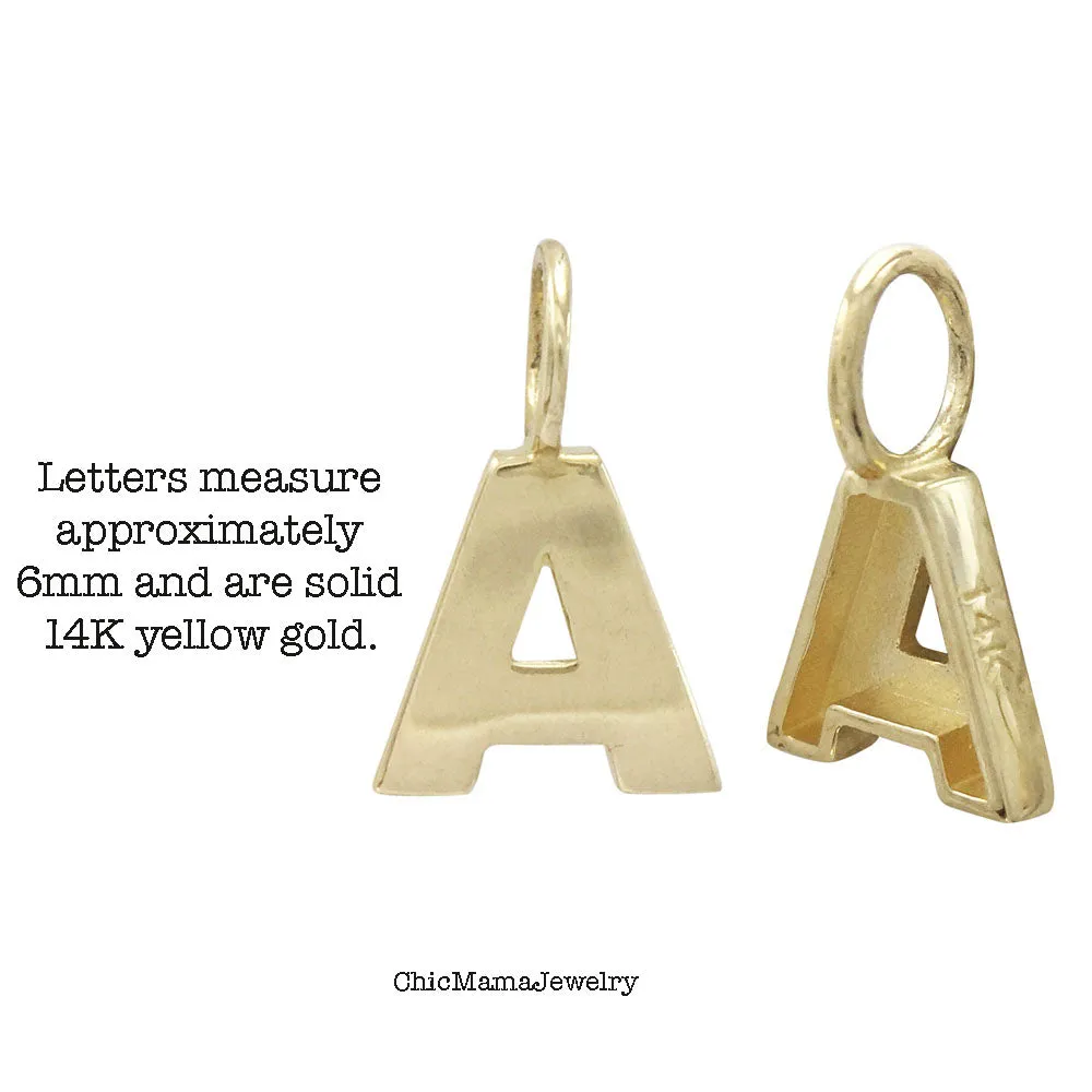 little letters necklace { solid 14K gold }