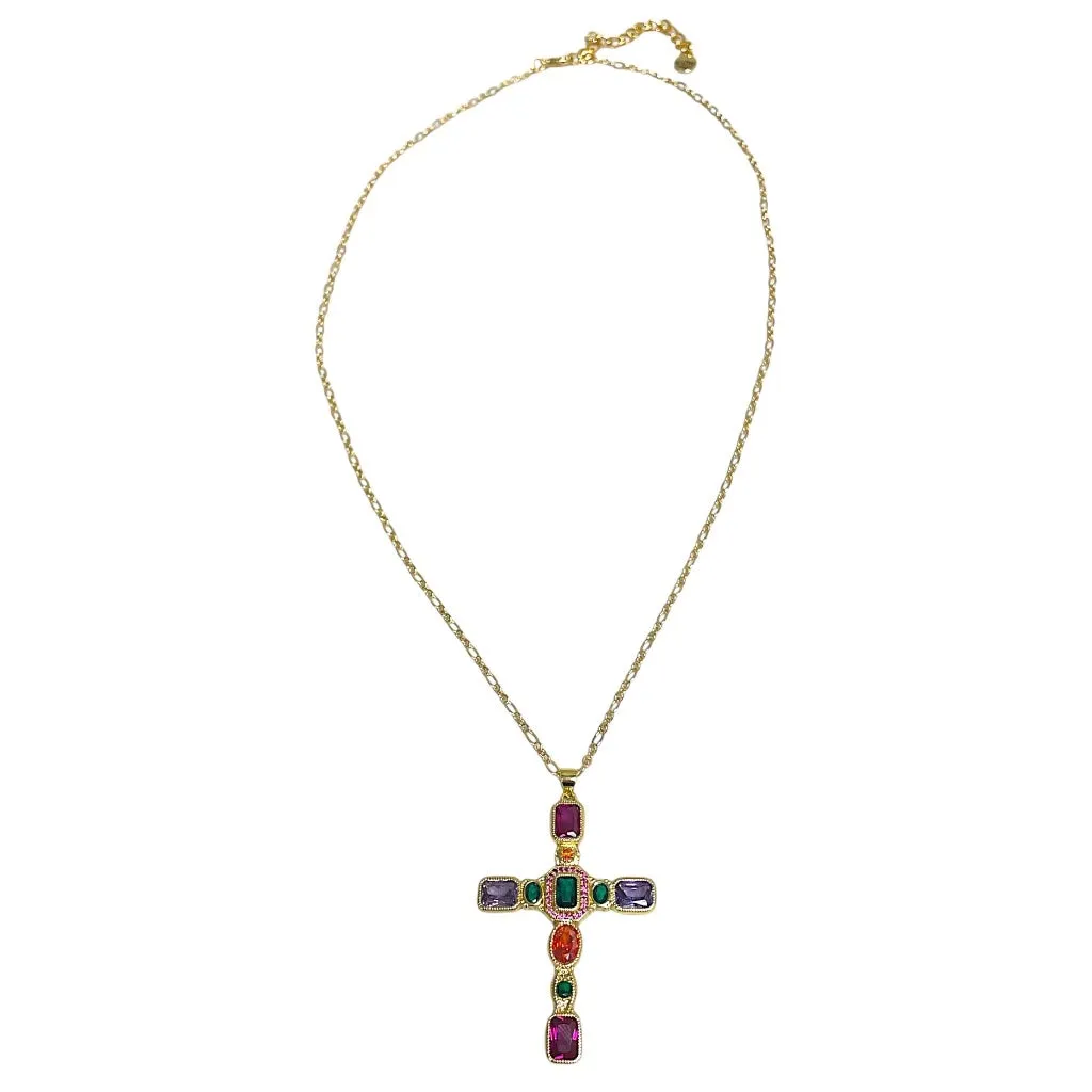 Medici Long Cross Necklace