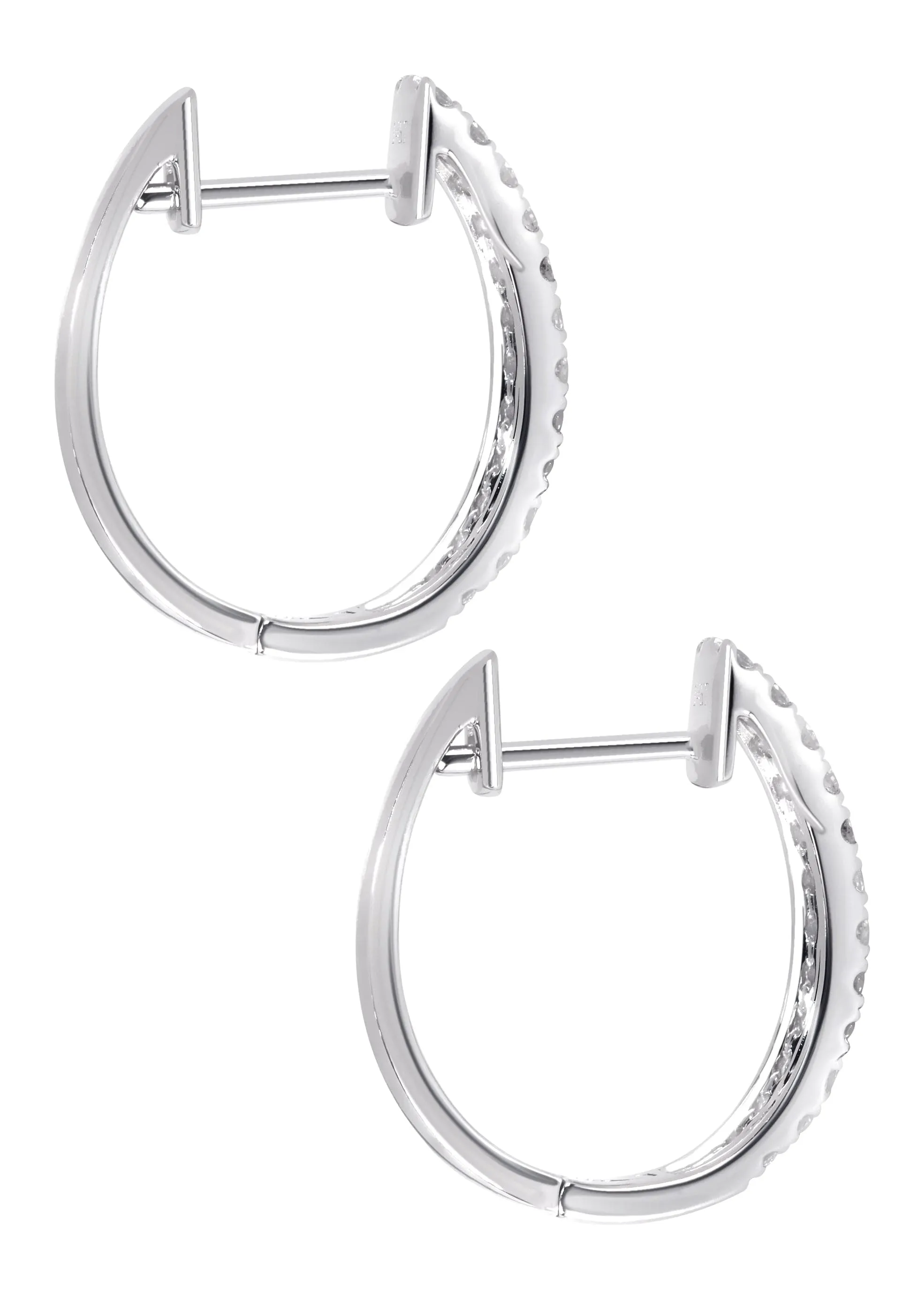 Mens Diamond Earrings | 2.36 Carats 14K White Gold