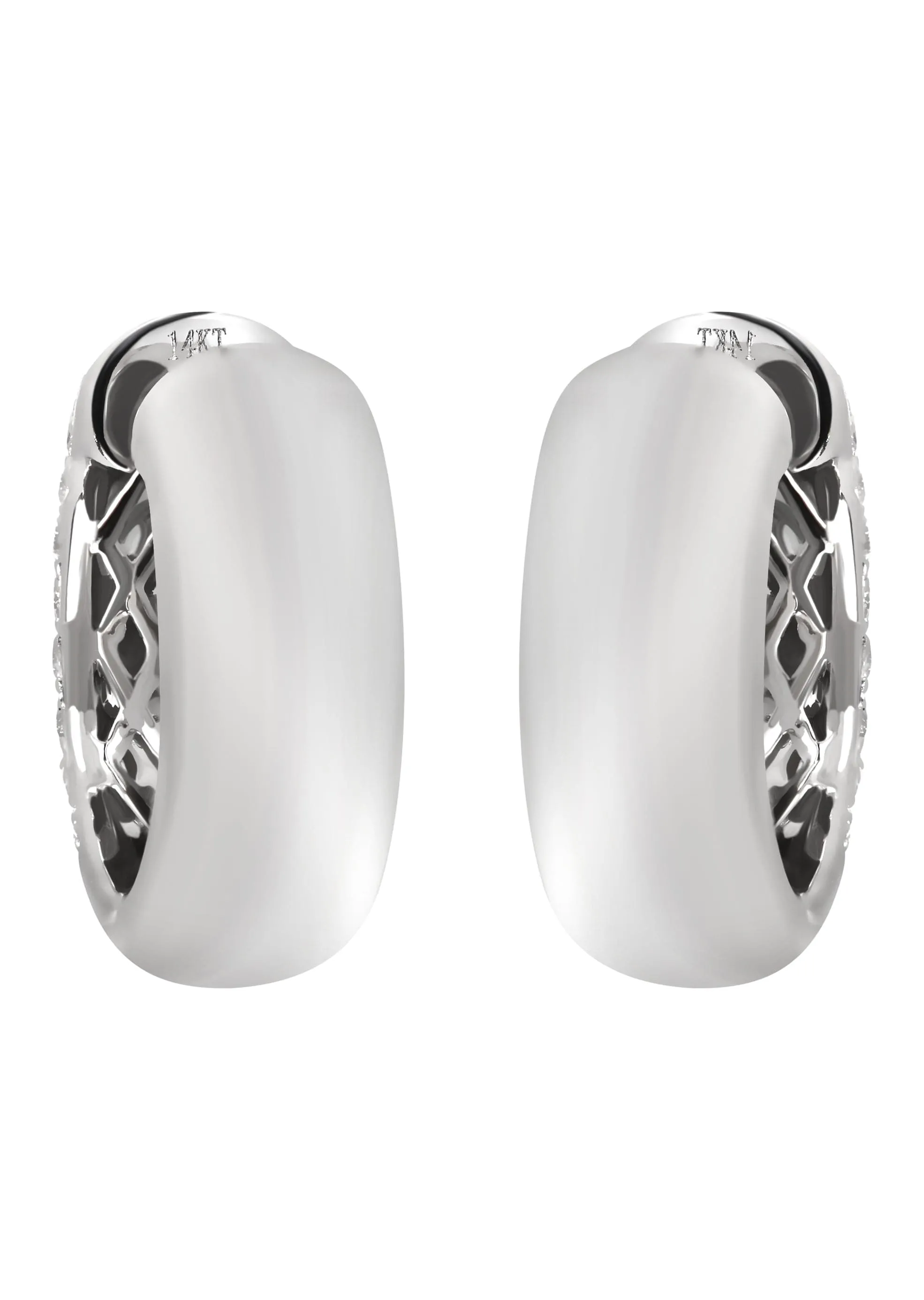 Mens Diamond Earrings | 2.36 Carats 14K White Gold