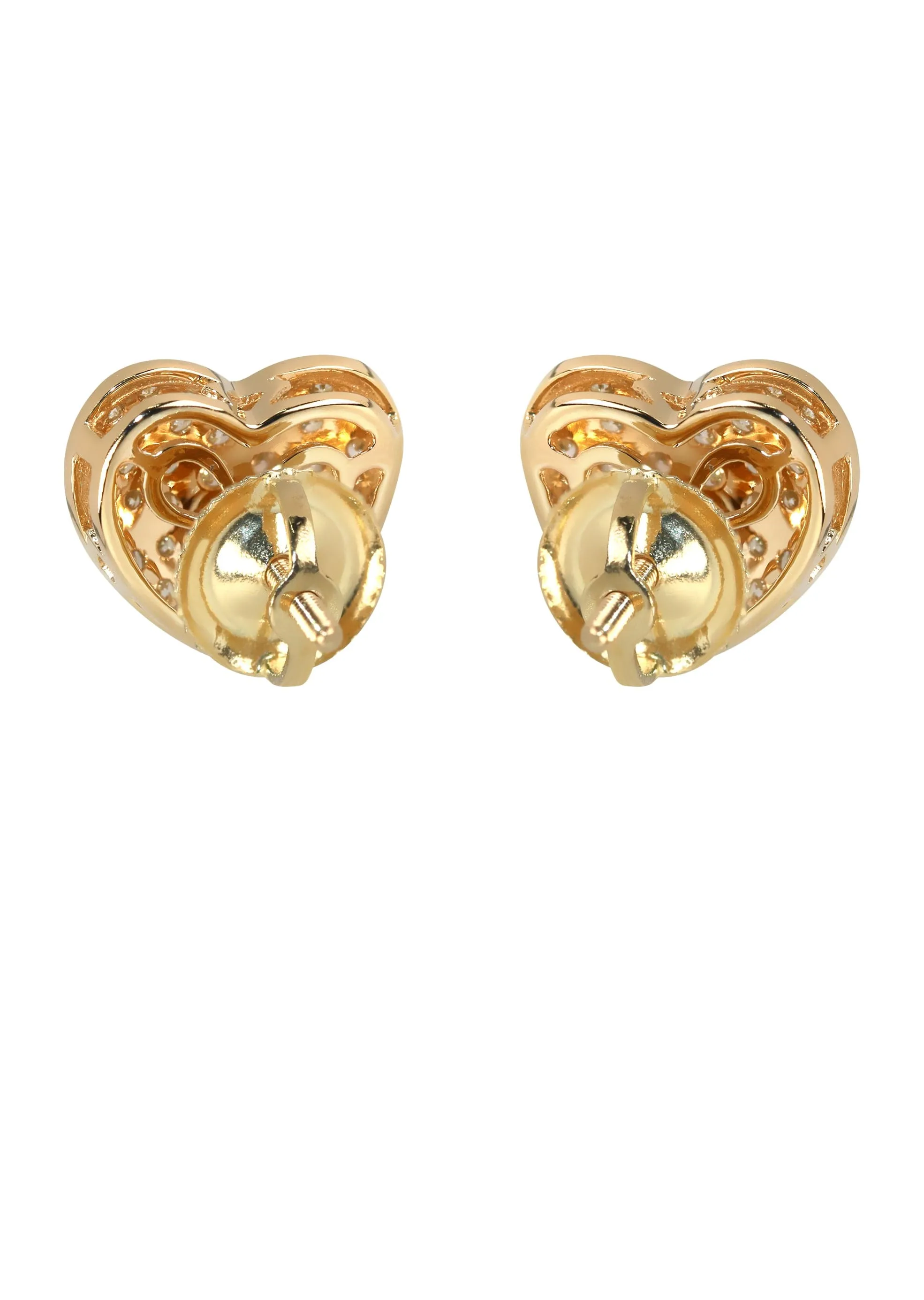 Mens Stud Diamond Earrings | 0.76 Carats 14K Yellow Gold