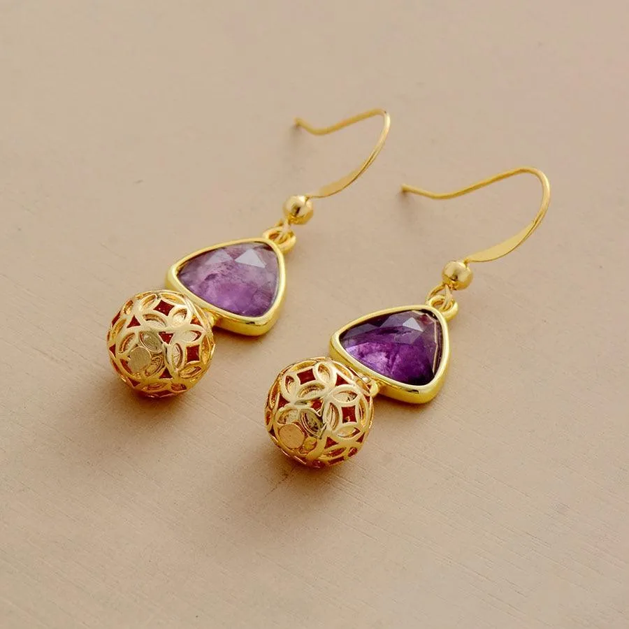 Mirri Amethyst Dangle Earrings