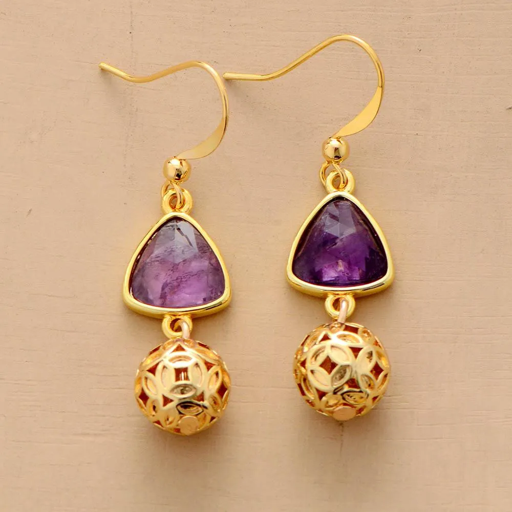 Mirri Amethyst Dangle Earrings