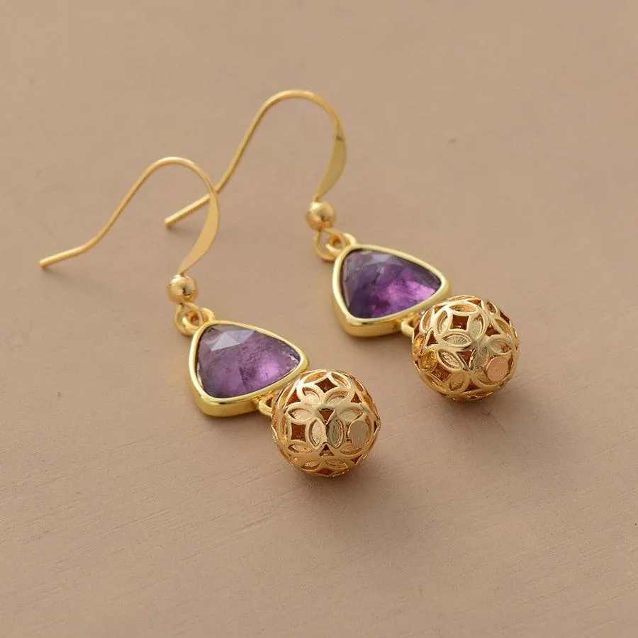 Mirri Amethyst Dangle Earrings