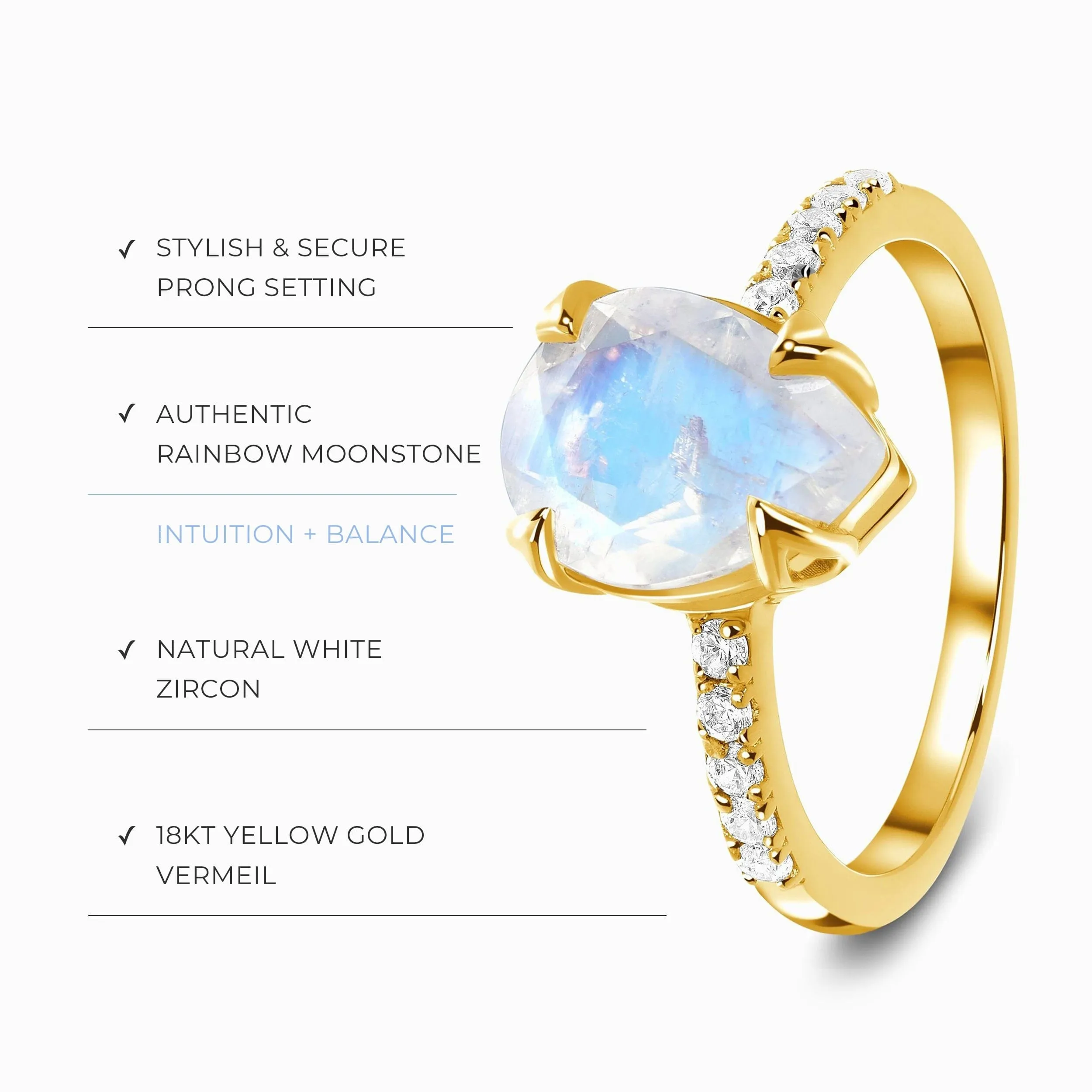 Moonstone Ring - Nymph