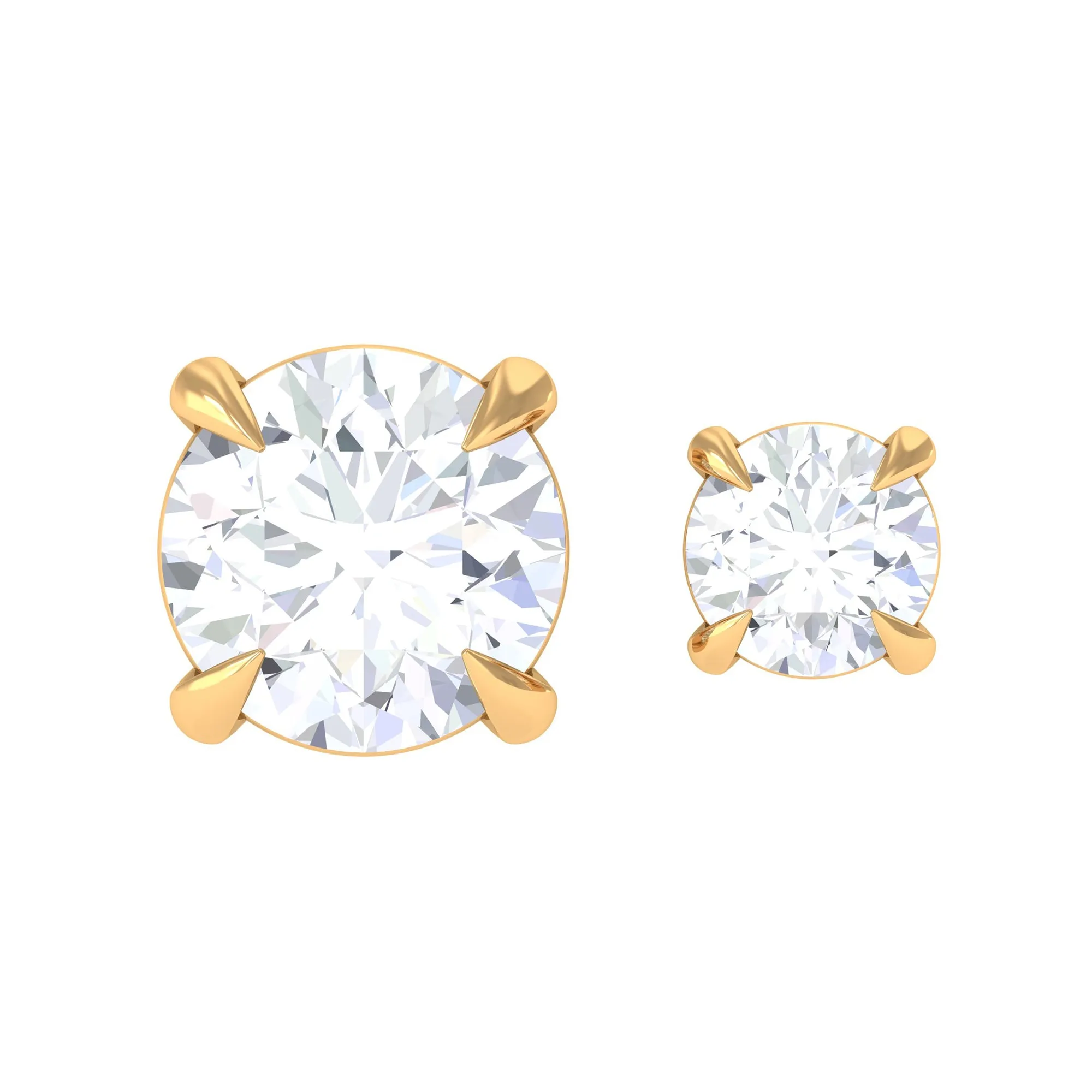 Natural Round Diamond Cartilage Earring Set