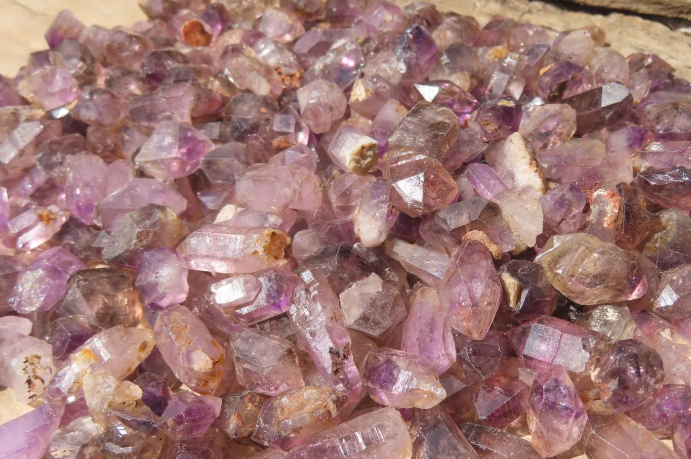 Natural Smokey Amethyst Crystals x 0.9 Kg Lot From Chiredzi, Zimbabwe