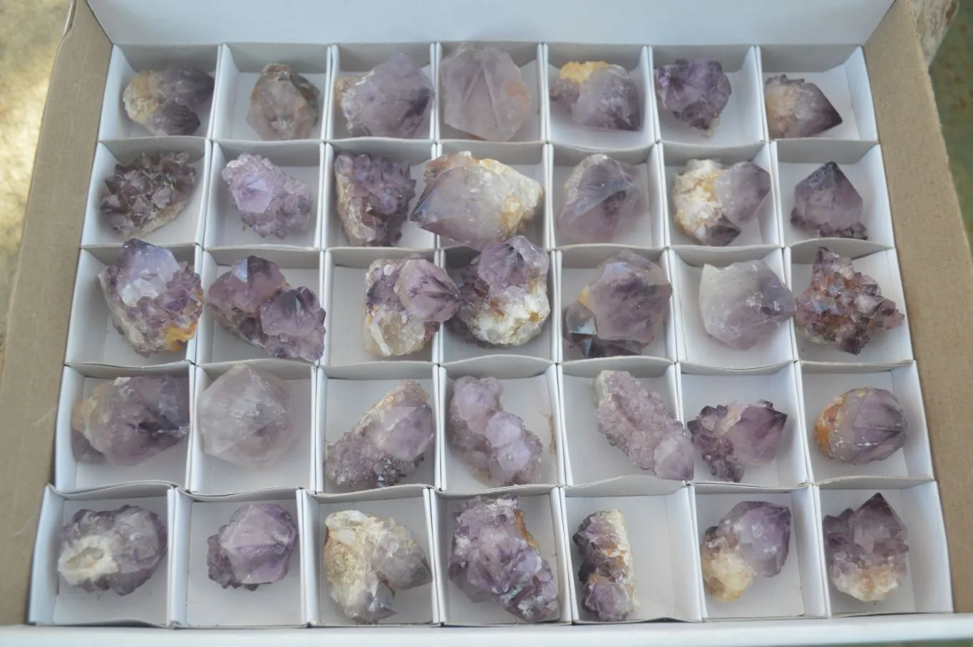 Natural Spirit Amethyst Quartz Crystal Specimens x 35 From Boekenhouthoek, South Africa