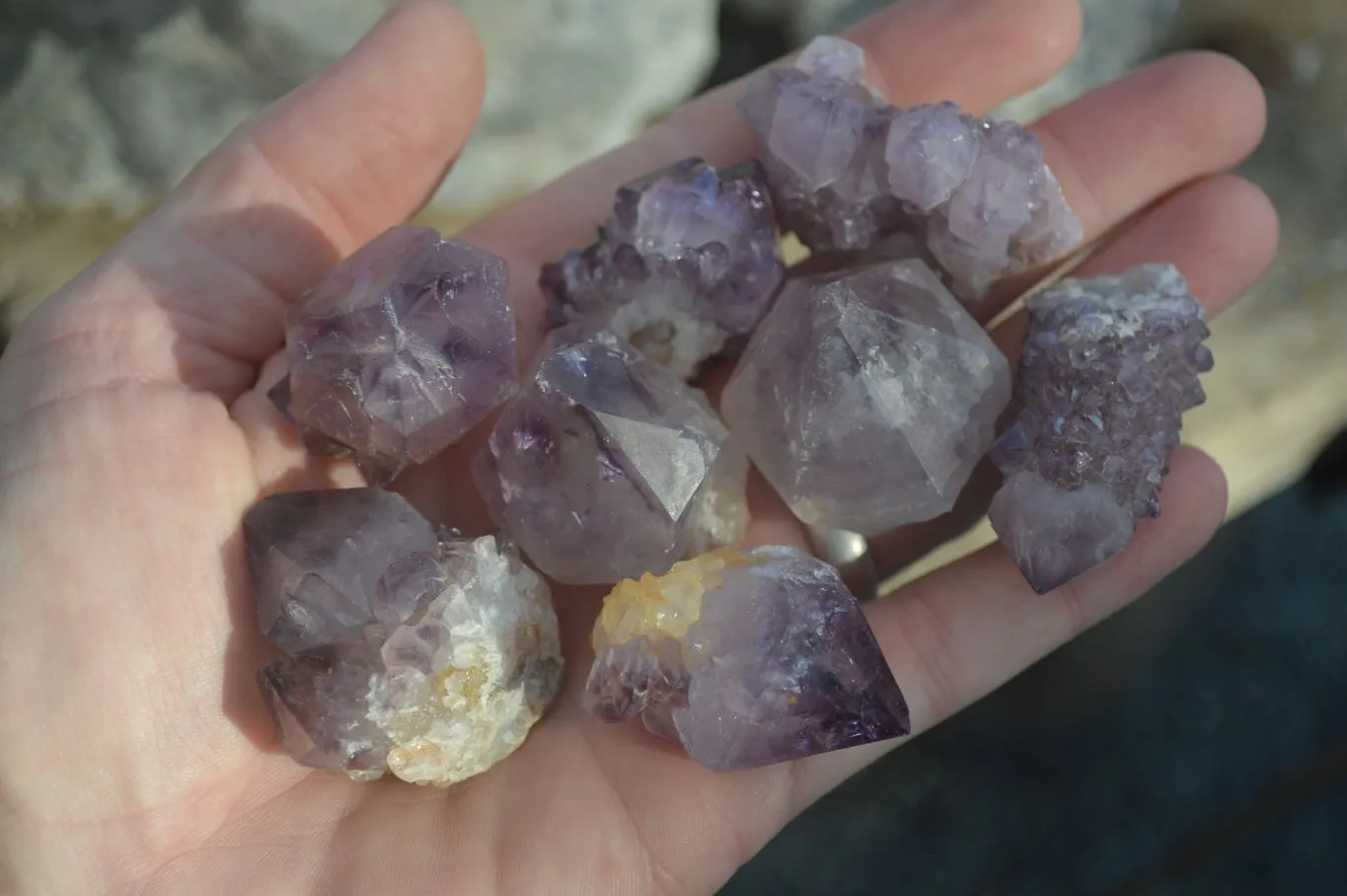 Natural Spirit Amethyst Quartz Crystal Specimens x 35 From Boekenhouthoek, South Africa