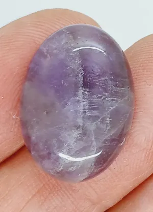 Purple Amethyst 25x18mm Flat Backed Loose Semi-precious Gemstone Cabochon 958xG