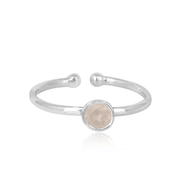 Rose Quartz Solitaire Ring