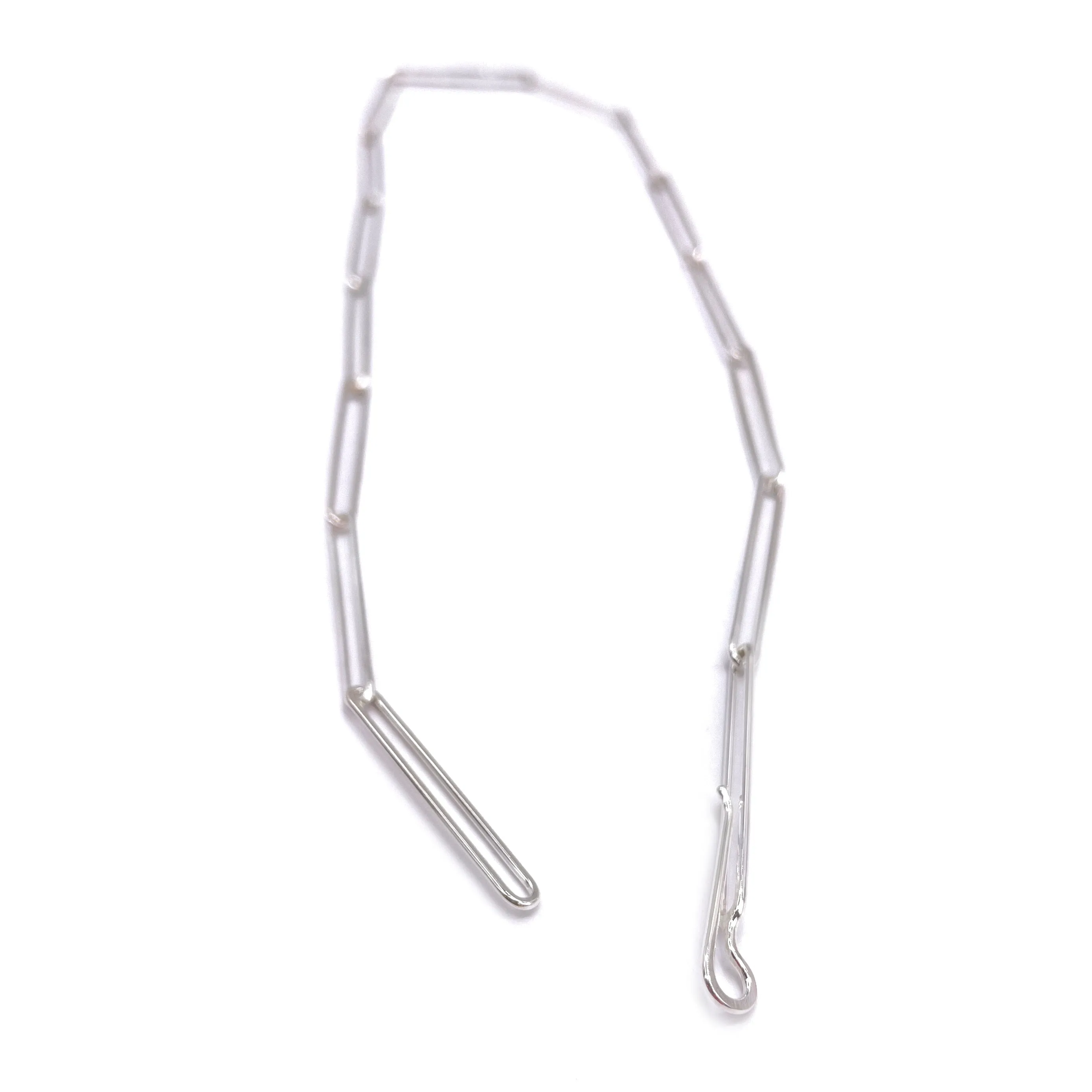 Silver Paperclip Link Necklace