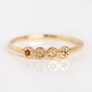 Solid Gold Grow Acrostic Ring