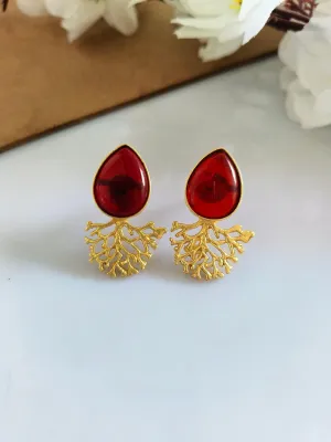 Stunning Golden Stud Earrings | Sarichka