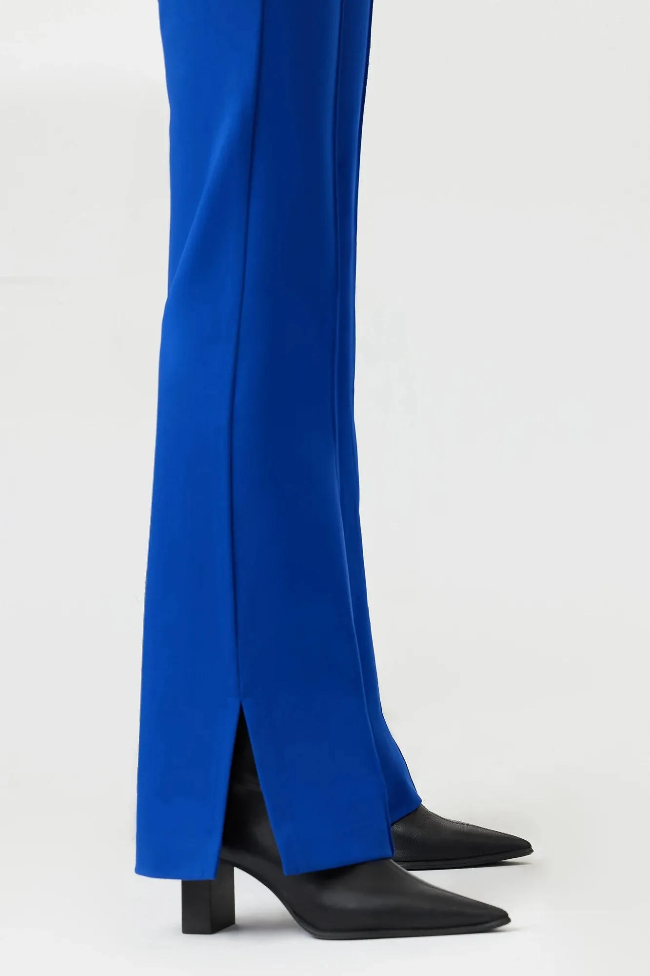 The Prato - Lapis High Rise Flare Ponte Trousers with Pintuck