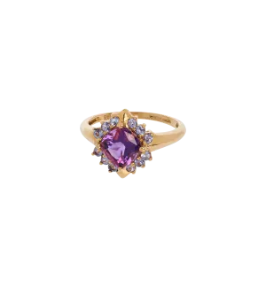 Vintage Amethyst and Tanzanite Grape Ring