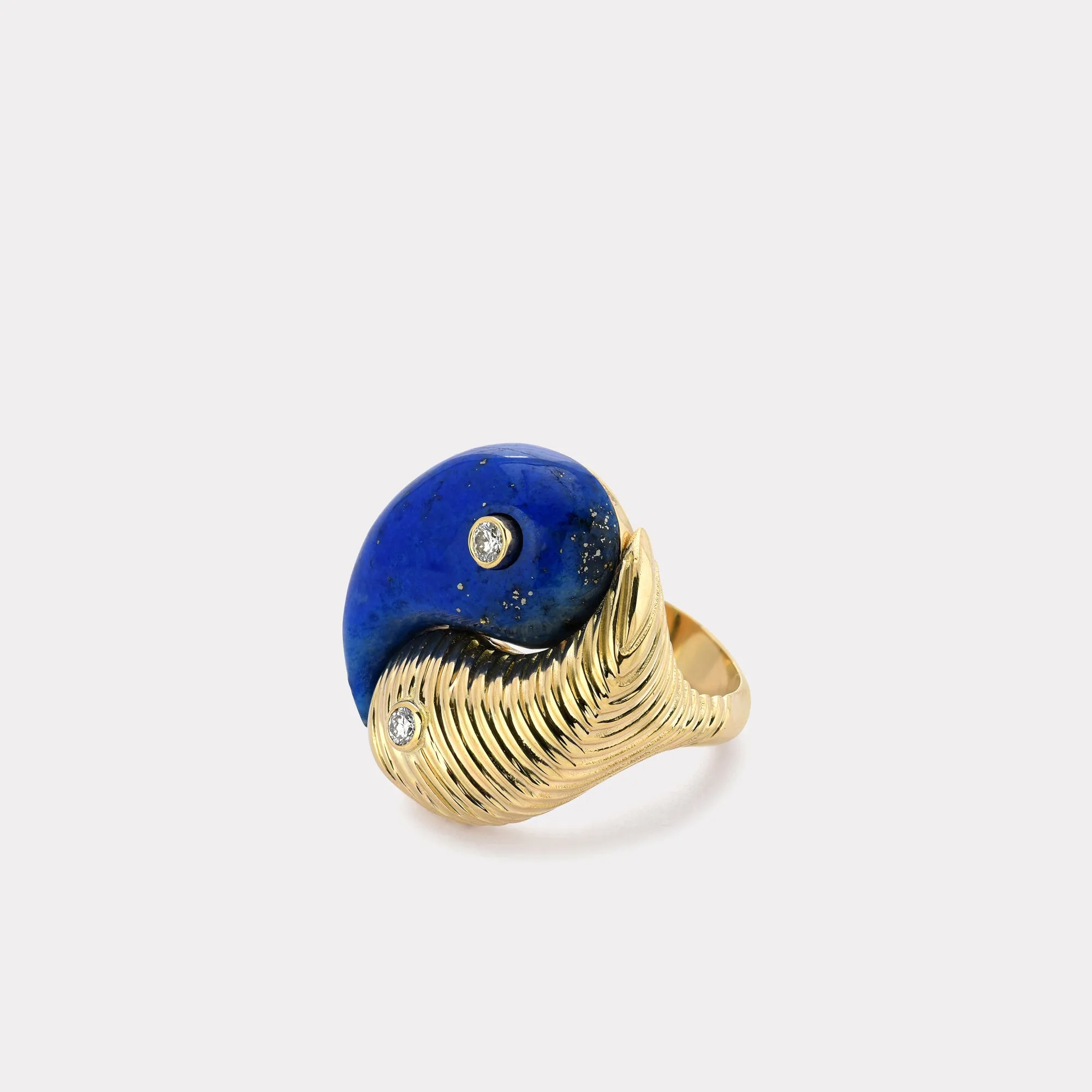 Yin Yang Ring - Lapis