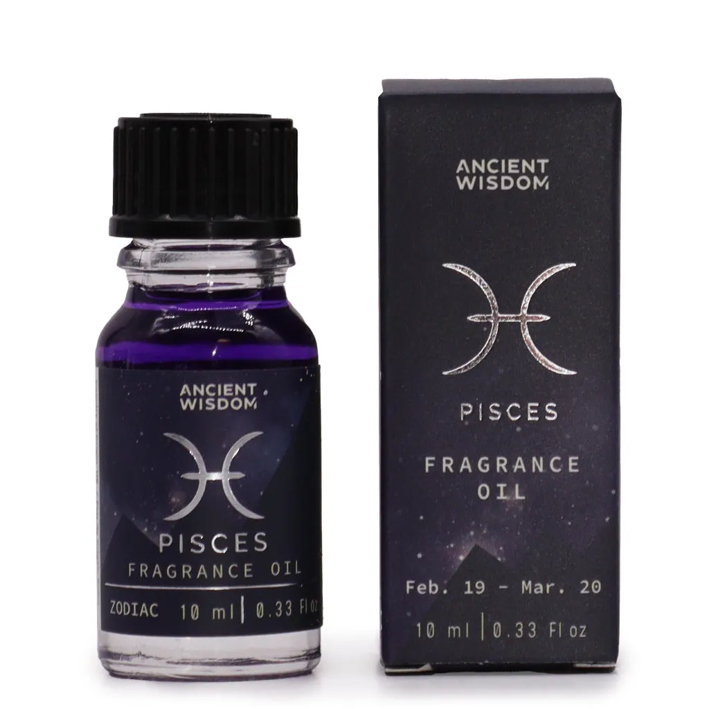 Zodiac Fragrance Oils with Bio Glitter and Gemstones Made in the UK